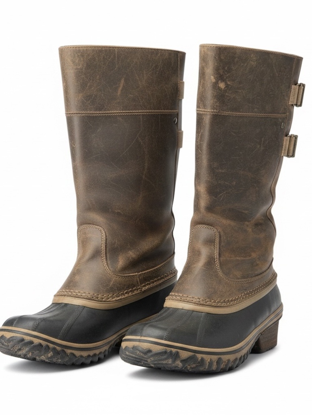 Sorel Brown Slimpack Riding Premium Leather equestrian Waterproof Boots 9